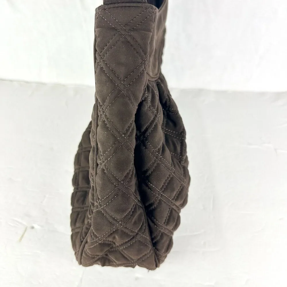 Vera Bradley Quilted Hobo Shoulder Bag Espresso Brown